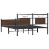 vidaXL Cadre de lit sans matelas ch&ecirc;ne marron 140x190 cm