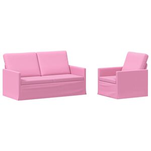 vidaXL Ensemble de Canap&eacute;s 2 pcs Rose Tissu