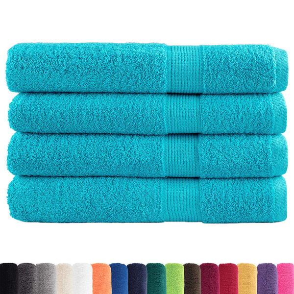 vidaXL Serviettes de qualit&eacute; sup&eacute;rieure SOLUND 4 pcs turquoise