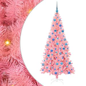 vidaXL Sapin de No&euml;l Rose 180 cm PVC