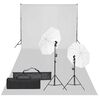 vidaXL Kit de studio photo avec &eacute;clairage et toile de fond