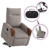 vidaXL Fauteuil inclinable taupe tissu