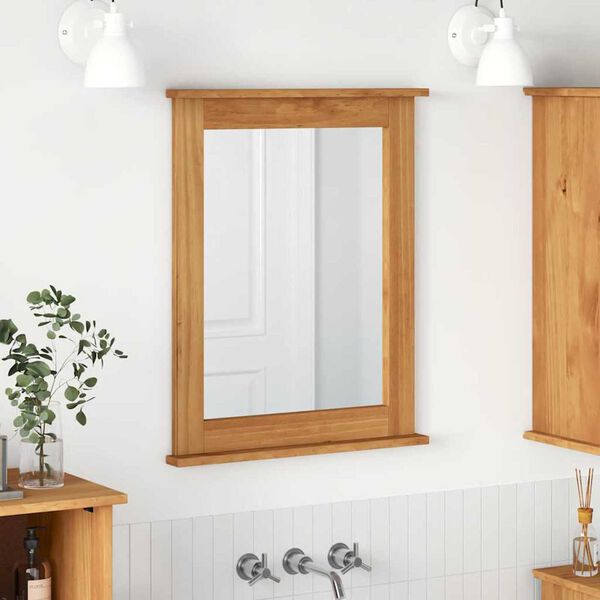 vidaXL Miroir VIGO marron miel 55,5 x 5 x 70 cm Bois massif en pin