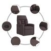 vidaXL Fauteuil inclinable marron fonc&eacute; tissu