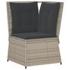 vidaXL Canap&eacute; d'angle de jardin et coussins gris clair r&eacute;sine tress&eacute;e