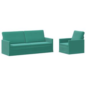 vidaXL Ensemble de Canap&eacute;s 2 pcs Turquoise Velours (V)