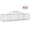 vidaXL Paniers &agrave; gabions arqu&eacute;s 13 pcs 200x50x40/60 cm fer galvanis&eacute;