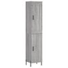 vidaXL Buffet haut Sonoma gris 34,5x34x180 cm Bois d'ing&eacute;nierie