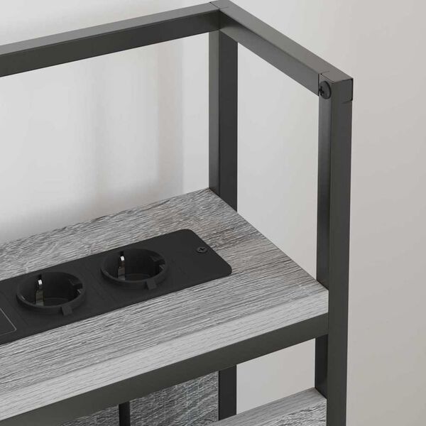 vidaXL T&ecirc;te de lit de rangement Sonoma gris 150 cm Bois d'ing&eacute;nierie