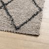vidaXL Tapis shaggy &agrave; poils longs moderne beige anthracite 240x240 cm