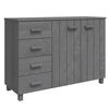 vidaXL Buffet HAMAR Gris fonc&eacute; 113x40x80 cm Bois massif de pin