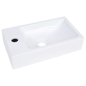 vidaXL Lavabo 400x220x90 mm SMC Blanc
