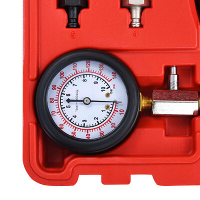 vidaXL Kit de testeur pour jauge de pression d'huile 12 pcs