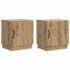 vidaXL Table de chevet 2 pc Ch&ecirc;ne artisanal 43 x 34,5 x 47 cm