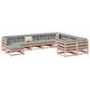 vidaXL Salon de jardin avec coussins 10 pcs bois massif sapin douglas