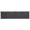 vidaXL Ensemble de panneaux de cl&ocirc;ture gris 699x186 cm WPC