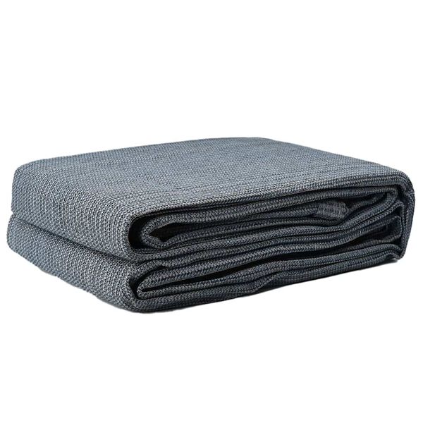 vidaXL Tapis de tente Bleu et gris 400 x 250 cm Polyéthylène