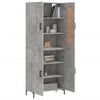 vidaXL Buffet haut Gris b&eacute;ton 69,5x34x180 cm Bois d'ing&eacute;nierie