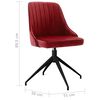 vidaXL Chaises &agrave; manger lot de 6 rouge bordeaux velours