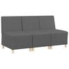 vidaXL Unit&eacute; de Sofa Modulaire Sans Accoudoirs 3 pc Gris fonc&eacute; tissu