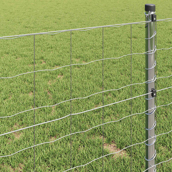 vidaXL Cl&ocirc;ture Euro 1,5 x 10 m Fer rev&ecirc;tu de PVC