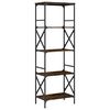 vidaXL Biblioth&egrave;que &agrave; 5 niveaux ch&ecirc;ne fum&eacute; 59x35x171 cm