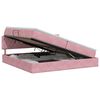vidaXL Lit de Rangement avec t&ecirc;te de lit Rose 200 x 200 cm Velours
