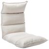 vidaXL Chaise pliable de sol Cr&egrave;me Tissu