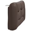 vidaXL Coussin de t&ecirc;te de lit Hvar marron 120 cm similicuir