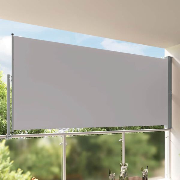 vidaXL Auvent lat&eacute;ral r&eacute;tractable de patio 160 x 300 cm Gris