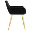 vidaXL Chaises &agrave; manger lot de 2 Noir Velours
