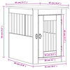 vidaXL Meuble de cage pour chiens noir 45x62x59 cm bois d'ingénierie