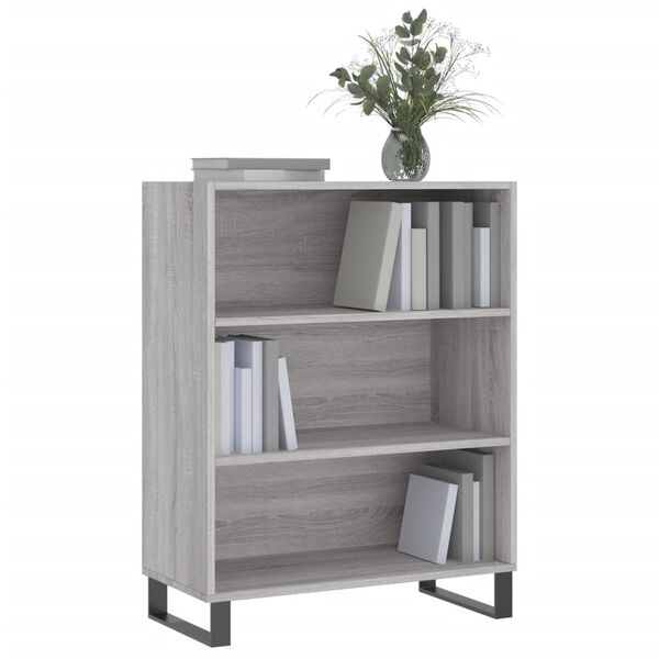 vidaXL Armoire &agrave; &eacute;tag&egrave;res sonoma gris 69,5x32,5x90cm bois d'ing&eacute;nierie