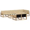 vidaXL Ensemble de canap&eacute;s d'ext&eacute;rieur 9 pcs Blanc et Beige