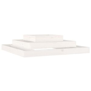 vidaXL Jardini&egrave;re Blanc 110x110x27 cm Bois massif de pin