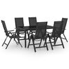 vidaXL Ensemble &agrave; manger de jardin 7 pcs aluminium anthracite