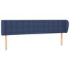 vidaXL T&ecirc;te de lit avec oreilles Bleu 203x23x78/88 cm Tissu