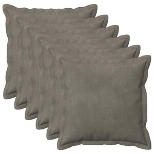 vidaXL Coussin avec oreiller HOUTEN 6 pc Gris clair Fl&oslash;jl