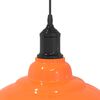 vidaXL Lampe suspendue réglable hauteur E27 orange brillant métal