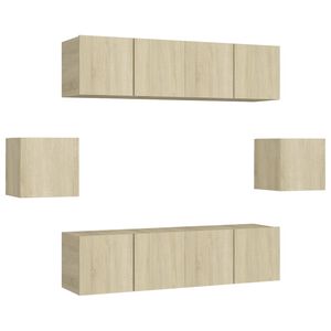 vidaXL Ensemble de meubles TV 6 pcs Ch&ecirc;ne sonoma Bois d'ing&eacute;nierie