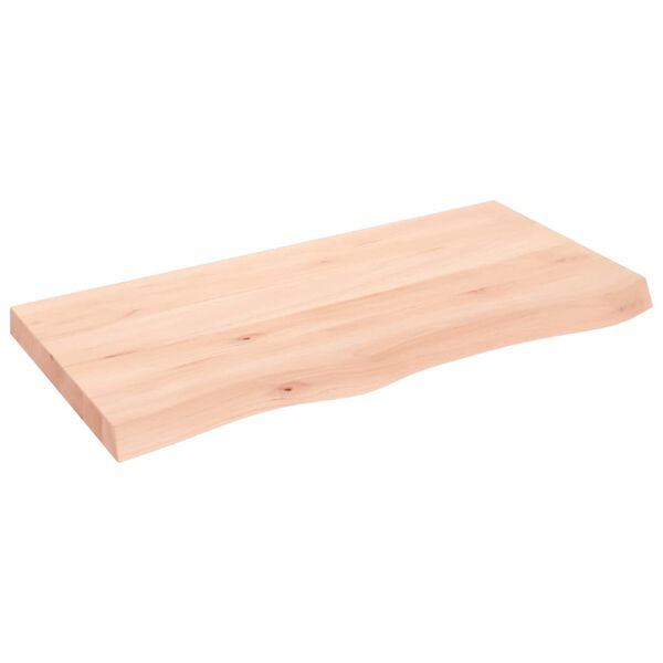vidaXL Dessus de table 100x50x(2-6) cm bois de ch&ecirc;ne massif non trait&eacute;