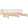 vidaXL Lit coulissant sans matelas 2x(90x200) cm Bois de pin massif