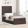 vidaXL Lit ottoman avec matelas marron fonc&eacute; 100x200 cm tissu
