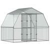 vidaXL Cage &agrave; oiseaux avec porte argent&eacute; acier galvanis&eacute;