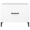 vidaXL Table basse avec pieds en métal Blanc 50x50x40 cm