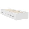 vidaXL Cadre de lit avec tiroir Blanc 75 x 190 cm Bois Ing&eacute;nierie