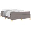 vidaXL Cadre de lit avec matelas Taupe 160 x 200 cm tissu