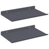 vidaXL &Eacute;tag&egrave;re flottante 2 pcs Anthracite 30 x 18 x 2,5 cm Acier