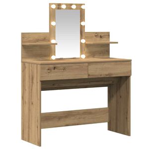 vidaXL Table de Toilette Ch&ecirc;ne artisanal 100 x 40 x 130 cm