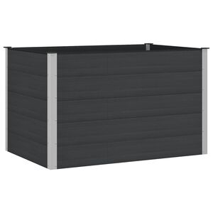 vidaXL Jardini&egrave;re sur&eacute;lev&eacute;e Noir 150 x 100 x 91 cm WPC et Aluminium